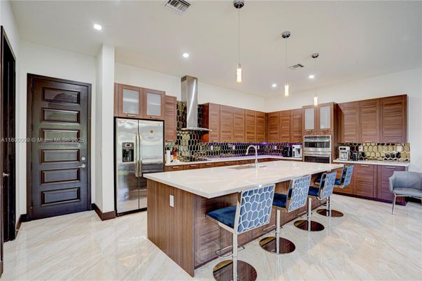 Interior, Kitchen, Pendant Lights, Recessed Lighting, Stainless Steel Appliances
