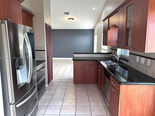 Interior, Kitchen, Recessed Lighting, Tile Countertops
