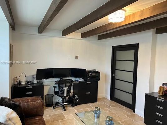 Home Office, Interior, Wooden Beams