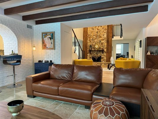 Fireplace, Interior, Living room, Stone Walls, Wooden Beams
