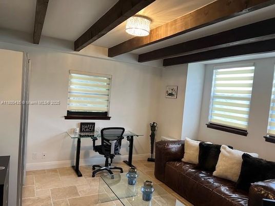 Home Office, Interior, Wooden Beams