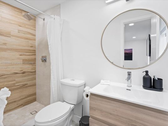 Bathroom, Interior, Recessed Lighting, Wooden Walls