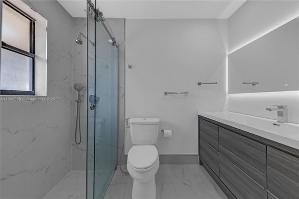Bathroom, Glass Shower, Interior, Marble, Marble Walls