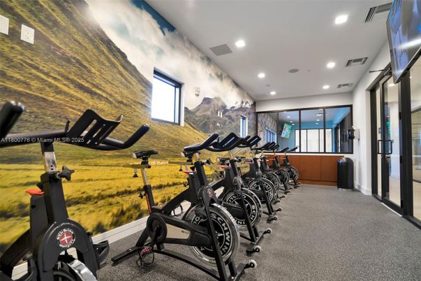 Fitness Equipment, Gym, Interior, Recessed Lighting