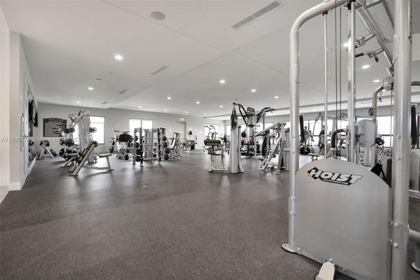 Fitness Equipment, Gym, Interior, Recessed Lighting