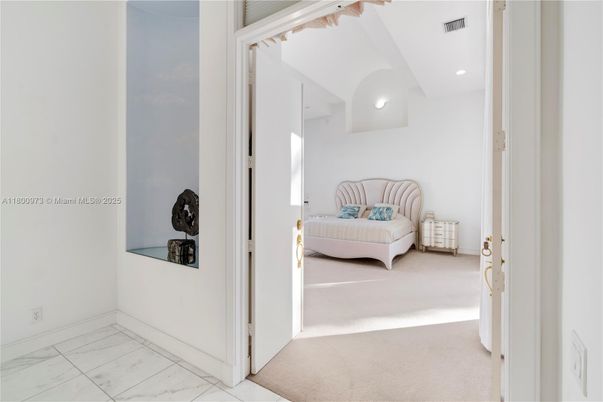 Bedroom, Interior, Marble, Recessed Lighting