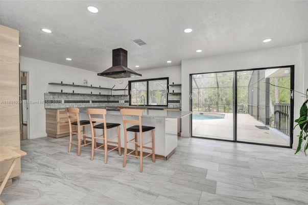 Interior, Kitchen, Marble, Recessed Lighting