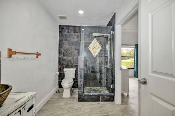 Bathroom, Glass Shower, Interior, Marble, Recessed Lighting
