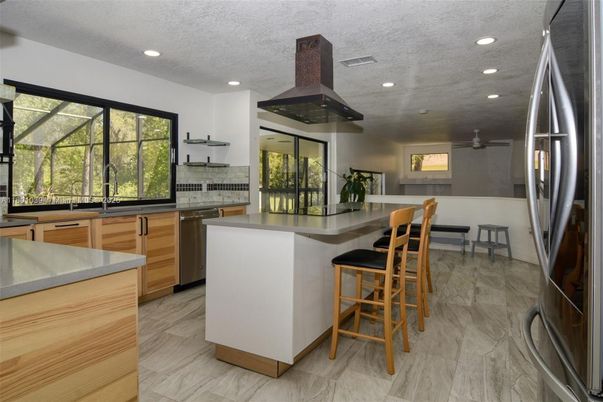 Interior, Kitchen, Marble, Recessed Lighting