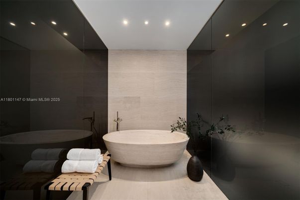 Bathroom, Free Standing Baths, Interior, Recessed Lighting