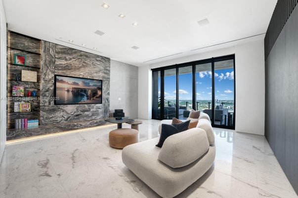 Interior, Living room, Marble, Recessed Lighting