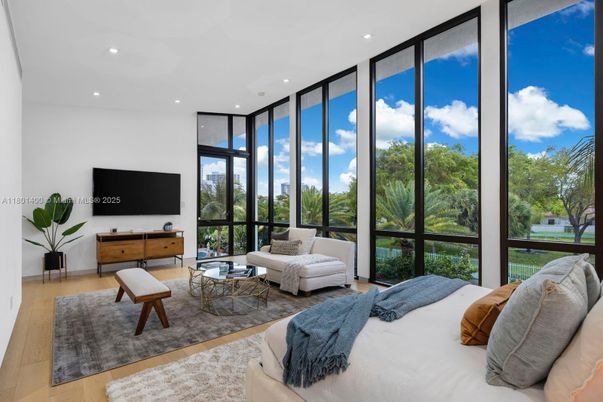 Bedroom, Interior, Living room, Recessed Lighting, Wood Texture Flooring
