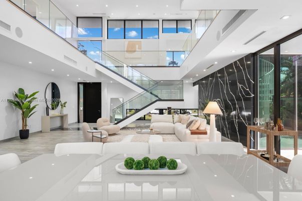 Interior, Living room, Marble Walls, Recessed Lighting
