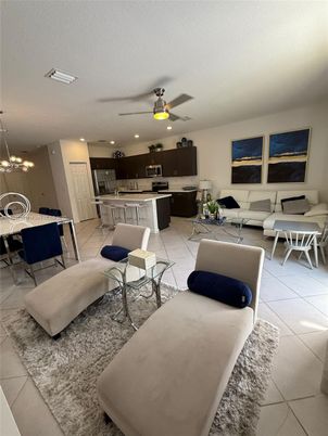 Dining room, Interior, Kitchen, Living room, Pendant Lights, Recessed Lighting, Stainless Steel Appliances
