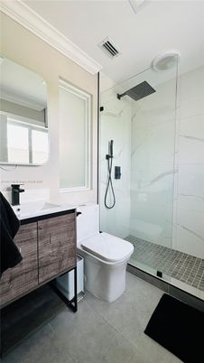 Bathroom, Glass Shower, Interior, Marble Walls