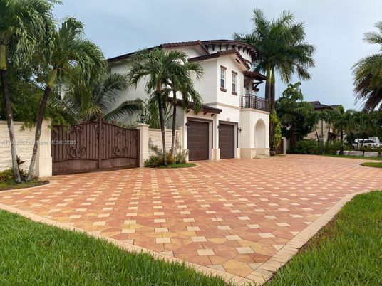 Attached, Backyard, Exterior, Facade, Mediterranean