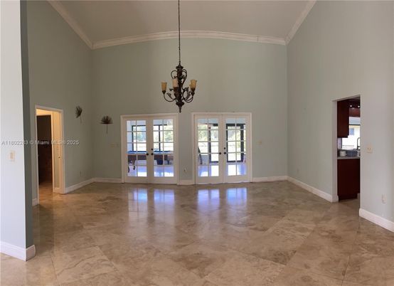 Chandelier, Empty room, Interior