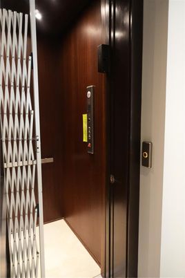 Elevator, Interior, Recessed Lighting, Wooden Walls