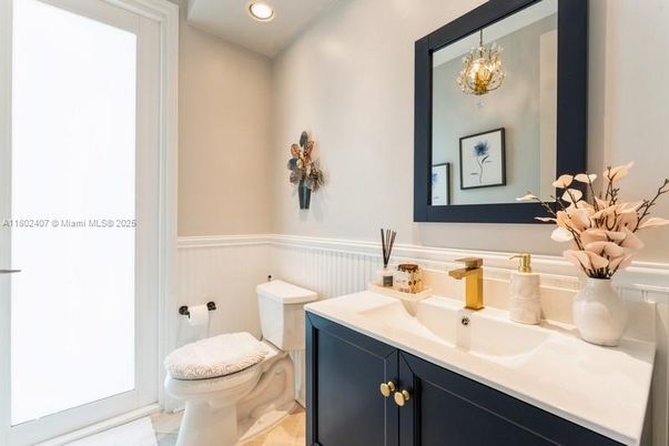 Bathroom, Chandelier, Interior, Recessed Lighting