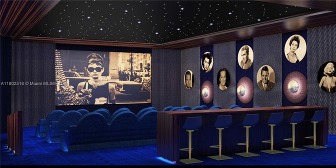 Interior, Projection Screen, Recessed Lighting, Theatre Room