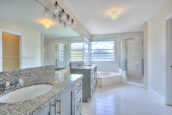 Bathroom, Dual Sink Vanities, Glass Shower, Interior