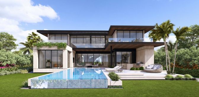 Backyard, Exterior, Facade, Pool, Modern