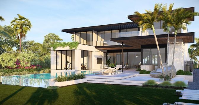 Backyard, Exterior, Facade, Pool, Modern