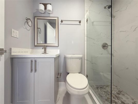 Bathroom, Glass Shower, Interior, Marble Walls