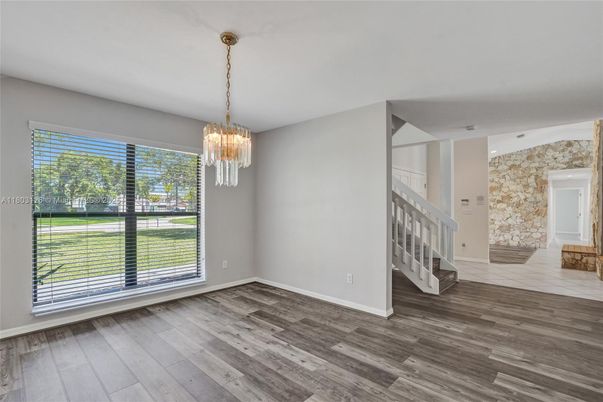 Chandelier, Empty room, Interior, Wood Texture Flooring