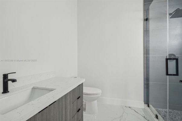 Bathroom, Glass Shower, Interior, Marble