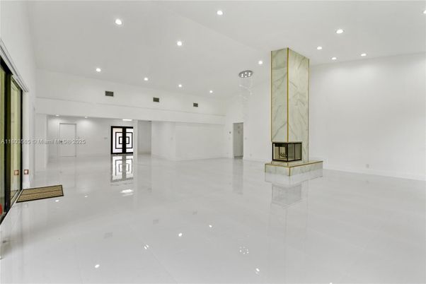 Empty room, Fireplace, Interior, Recessed Lighting