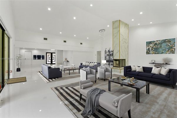 Fireplace, Interior, Living room, Recessed Lighting