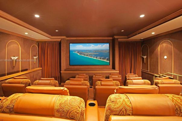 Home Theatre Room, Interior, Projection Screen, Recessed Lighting, Theatre Room