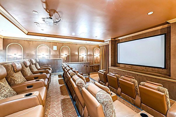 Home Theatre Room, Interior, Projection Screen, Recessed Lighting, Theatre Room, Wooden Walls