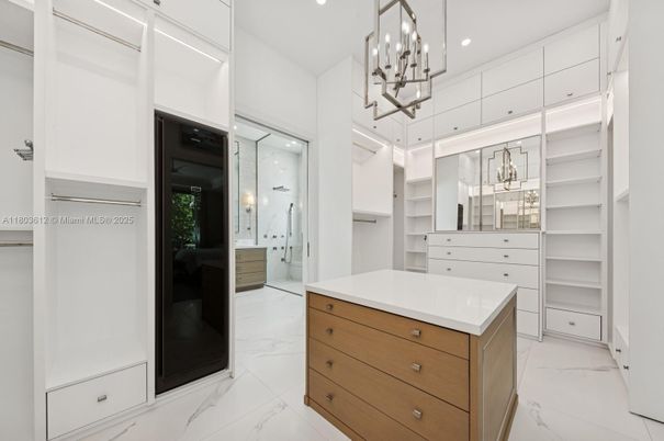 Bathroom, Glass Shower, Interior, Marble, Pendant Lights, Recessed Lighting, Walk-in Closets
