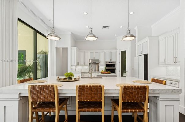 Interior, Kitchen, Pendant Lights, Recessed Lighting, Stainless Steel Appliances