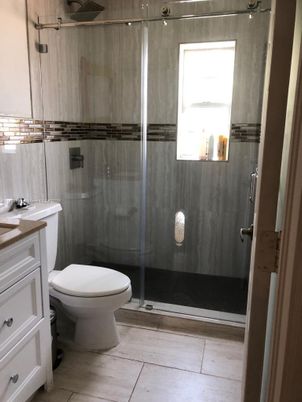 Bathroom, Glass Shower, Interior