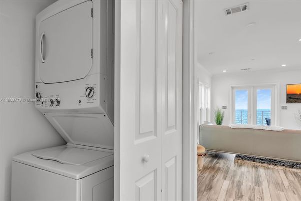 Interior, Recessed Lighting, Utility Closets, Washer, Water, Wood Texture Flooring