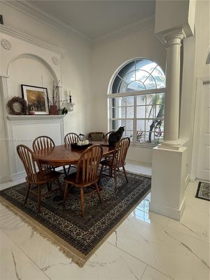 Dining room, Interior, Marble
