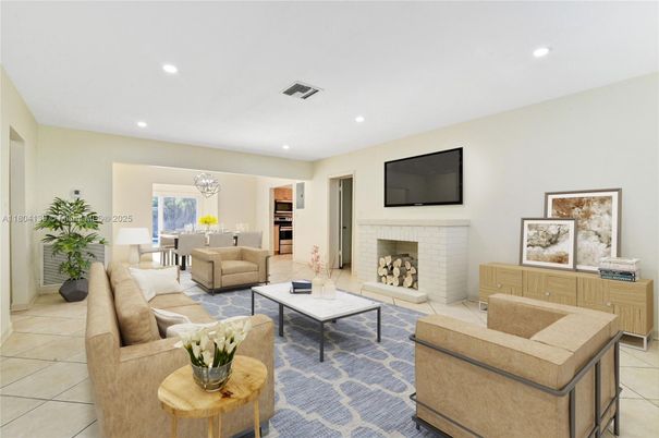 Fireplace, Interior, Living room, Recessed Lighting