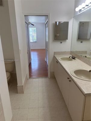Bathroom, Dual Sink Vanities, Interior, Wood Texture Flooring