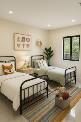 Bedroom, Interior, Recessed Lighting