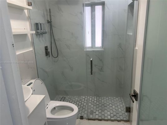 Bathroom, Glass Shower, Interior, Marble Walls