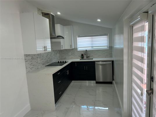 Interior, Kitchen, Marble, Recessed Lighting, Stainless Steel Appliances