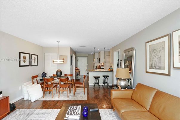 Dining room, Interior, Kitchen, Living room, Pendant Lights, Recessed Lighting, Wood Texture Flooring