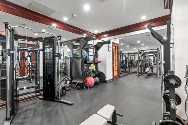 Fitness Equipment, Gym, Interior, Recessed Lighting
