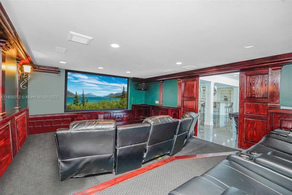 Home Theatre Room, Interior, Projection Screen, Recessed Lighting, Theatre Room