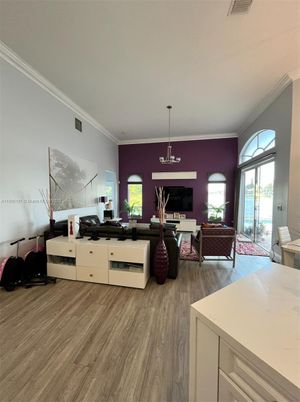 Interior, Living room, Pendant Lights, Wood Texture Flooring