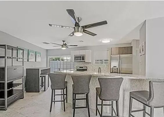 Interior, Kitchen, Marble, Stainless Steel Appliances