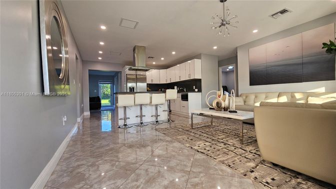 Interior, Kitchen, Living room, Pendant Lights, Recessed Lighting